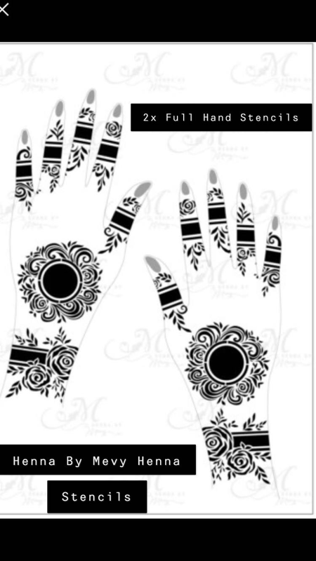 100 HENNA Stencil Body Art hand Mehndi arabic Tattoo Pair LOT reusable FREE  Ship | eBay